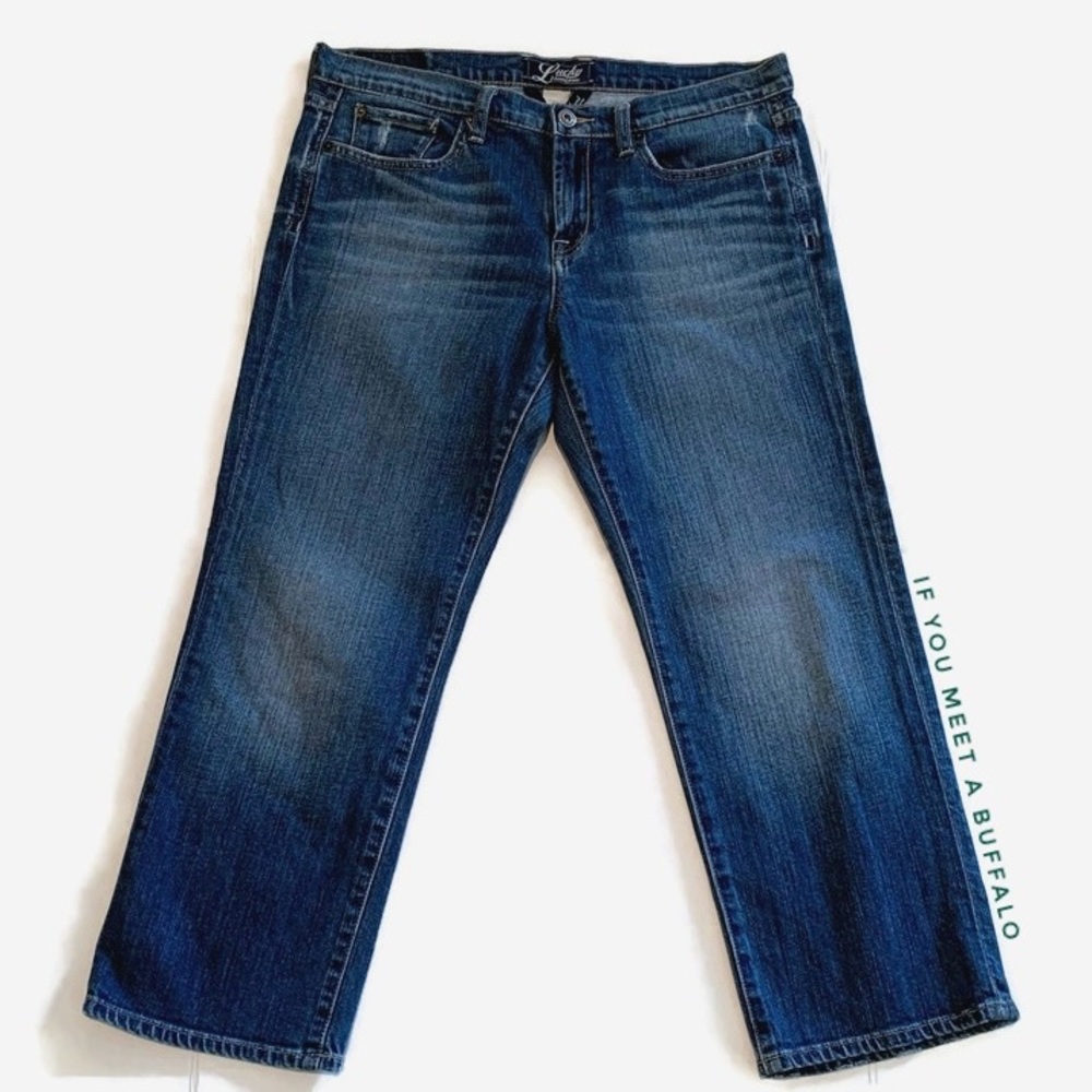 Lucky Brand Women’s 14/32 Summer Sweet ‘n Low Crop Jeans Button Flap Rear Pocket